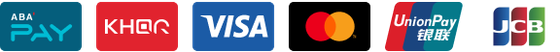 ABA Pay, KHQR, Visa, Mastercard, UnionPay, JCB